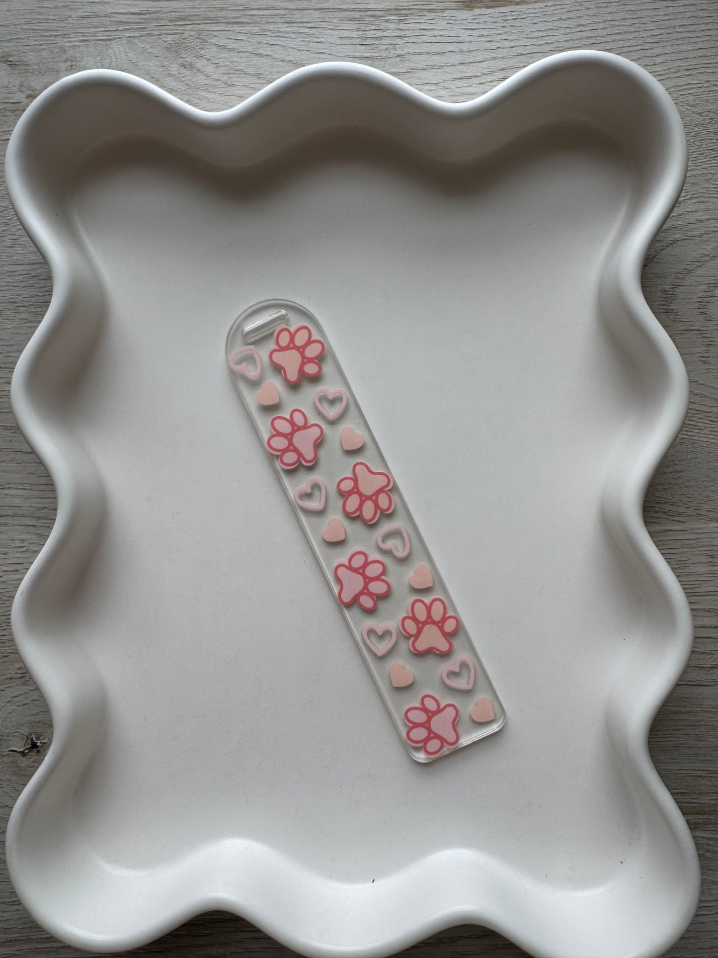 Pink Paw Prints Bookmark